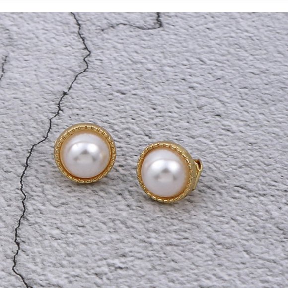 Reversible Big Pearl Long Dangle Clip On Earrings - Picture 5 of 6